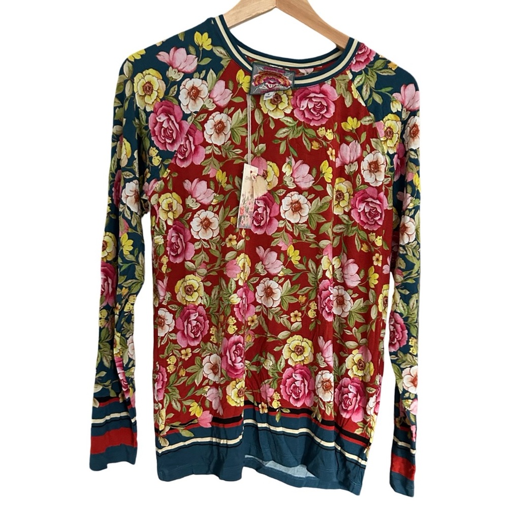 Johnny Was Ortega L/S slim Raglan Tee NWT